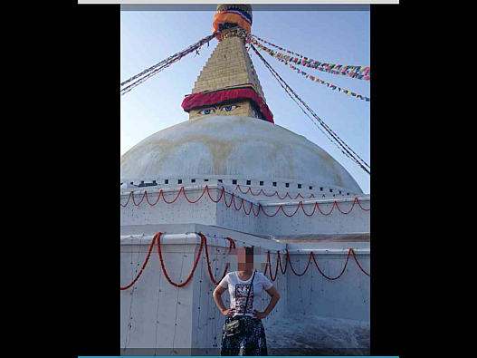 ネパールで定番の撮影スポット。