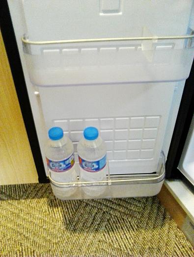 お水は毎日残っていようが、必ず２本ずつ冷蔵庫に入れてくれていました。