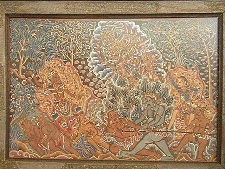 バリ島東部で生まれたカマサンスタイルの絵画