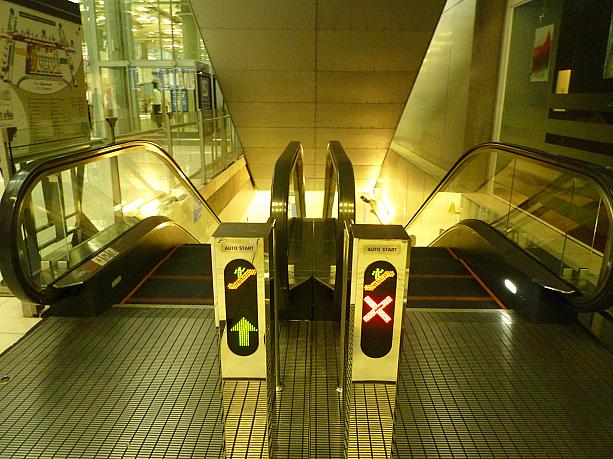 空港から『Airport Link』に乗るときはエレベーターで地下へ。到着ロビーをでると、いたるとことに『Airport Link』の案内があります。