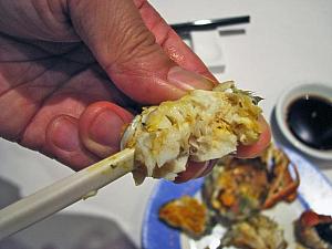 上海蟹の食べ方