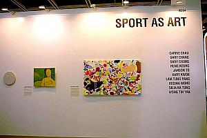“SPORTS AS ART”と題されたこのコーナーには、カラダやスポーツをモチーフにしたアート作品が展示されていました。