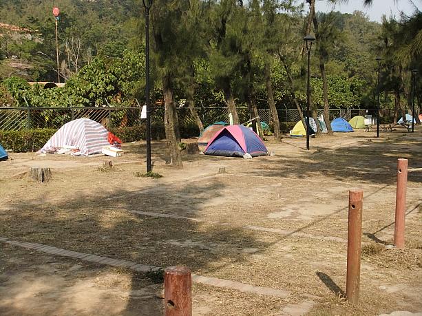 テントはキャンプではなく住んでいるようです