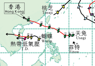 ※2013年9月に香港付近で発生した台風。