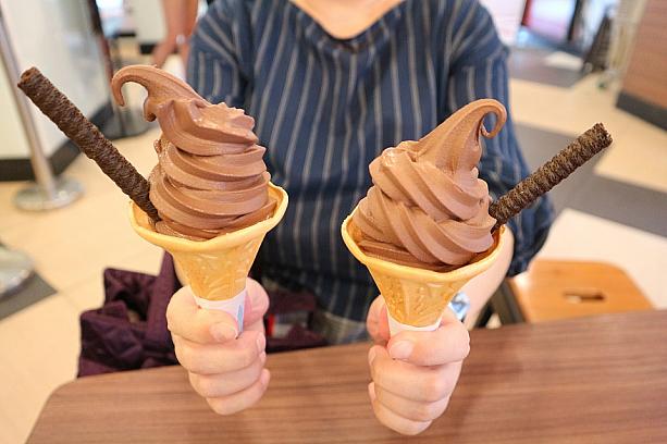 最近はファーストフードのソフトクリームが人気の香港。こちらはチョコレートの濃厚な味がやみつきになる、チョコレートソフト、KFCにて14ドルです。