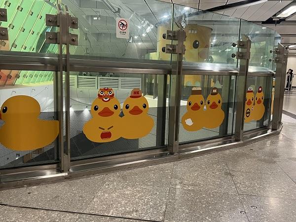 各MTRの駅にいたダックが、ここに集合した！といった感じでしょうか。