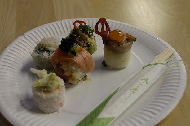 地元の日本食シェフによるお寿司品評会も実施