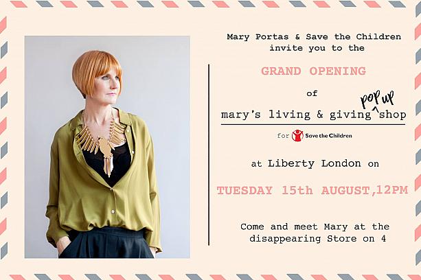 イギリスで最も有名な小売コンサルタントの1人メアリー・ポーター主催のチャリティショップが期間限定で百貨店リバティ・ロンドンにオープンします。