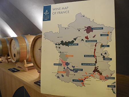 フランスの主なワイン産地マップ