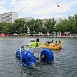 ラ・ヴィレット会場は貯水池を有効活用しています。家族や友人同士で楽しめるペダル式ボートは一番人気。
