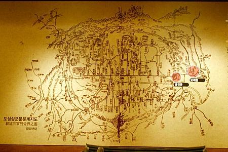 李朝時代のソウルの地図