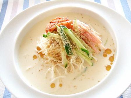 みゆき先生の簡単＆おいしい韓国料理レシピ！「コングクス＆たっぷり茄子のにゅう麺」