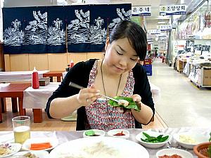 チャガルチ市場で刺身を食べよう！！（釜山）