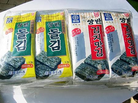 ・韓国海苔（ノーマル＆キムチ味）