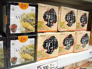 オクスススヨム茶（2700ウォン／1箱40パック入り）