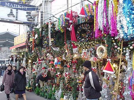 写真で見るクリスマス前の市場！
