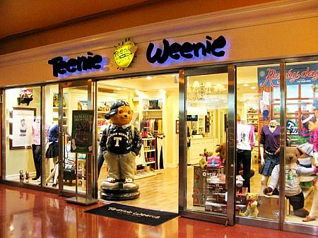 韓国のクマのキャラクターショップ「Teenie Weenie」