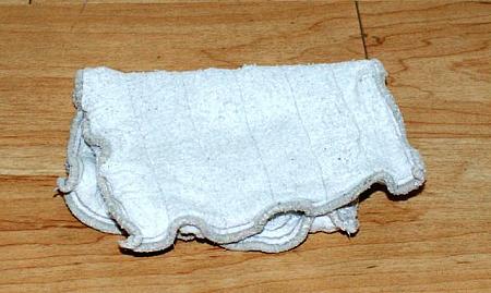 「雑巾」これも壁紙を伸ばすときに使う。みぽりんのアイディア。