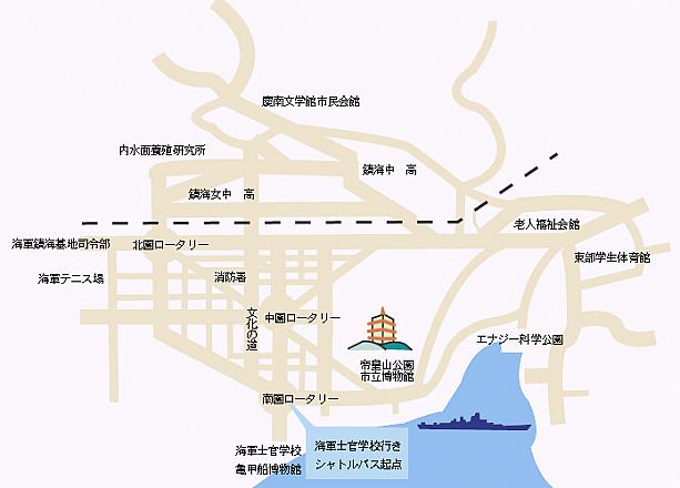 ＜鎮海市内のマップ＞