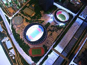 ソウルの南のほう・・・オリンピックスタジアムと蚕室野球場が見えます！