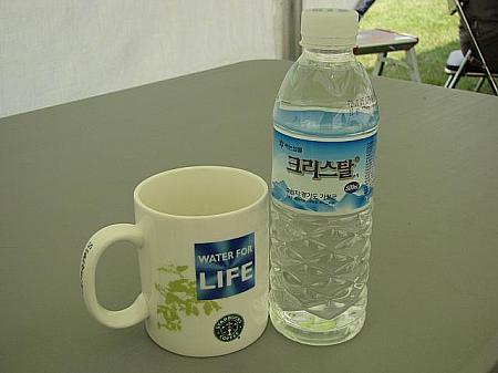 協賛のサムソンカードのブースで水とスタバとコラボしたマグカップがもらえました☆