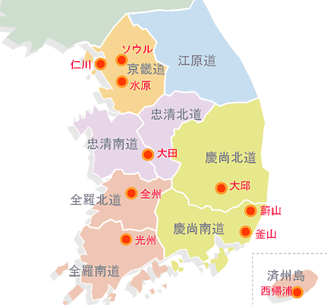 ソウル／韓国地図 地図 韓国の地図 ソウルの地図マップ