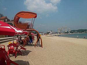 釜山郊外の日光海水浴場で遊んできました！ 海水浴 日光 水遊び 海の家 機張 海水浴場ビーチ