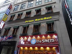 弘大でも超人気のパスタ＆ピザ「Primo Baciobaci」の明洞店。明洞にはもう１店あり。下にはコスメのthe Saem。★
