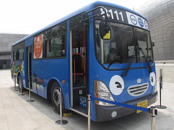 ソウルのバスのキャラクター、タヨバス！ちゃんと中にも乗ることができます！
