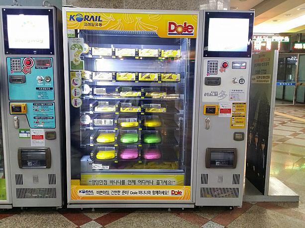 龍山（ヨンサン）駅からちょっと地方へ列車で～おや、この自動販売機は？？