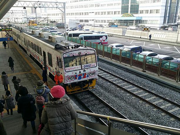 韓国最北の駅、白馬高地（ペンマゴジ）駅までソウル駅から運行するDMZ観光列車。今回は鶴ウォッチングのツアーに参加！