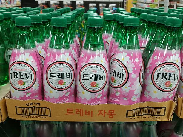 こちらで韓国の満開の桜！スパークリングドリンクの桜バージョン。限定販売です！