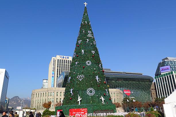とっても大きなクリスマスツリー！高さは18ｍだそう！