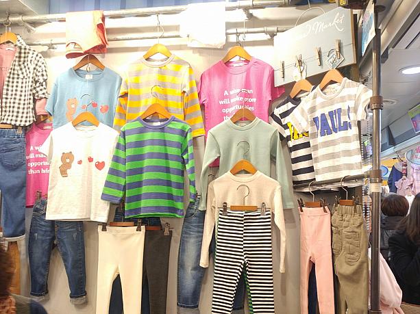 南大門市場には子供服売り場が充実！春物でいっぱい～！