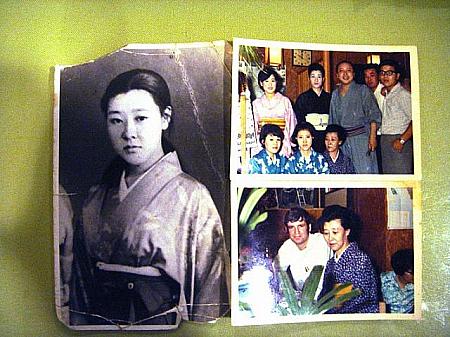 若き日の松島さんのお母様（写真左）。お店に立っていた頃のお母様（写真右）。