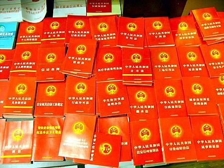 うわっ、またもやマニアックな品揃えの雰囲気。中華人民共和国各種国内法の本です。
