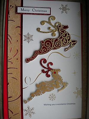 
主流はこんなポップなカード。トナカイの模様がちょっぴり中国チック。