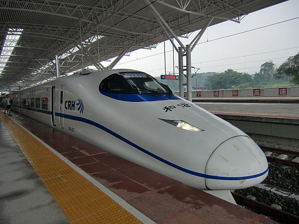 高速鉄道（G列車）に乗れば、上海から1時間ちょっとで来られるんですよ。