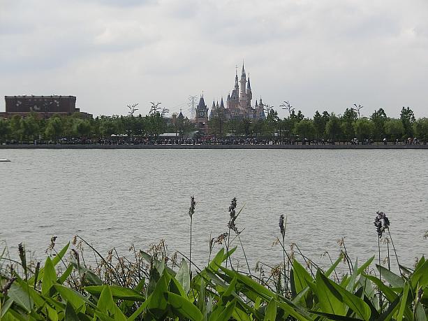 「上海ディズニーランド」の南側にある星願湖。この湖沿いに公園があります