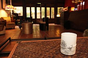The Oneのおなじみ竹型コップでウェルカムティーの「東方美人茶」をいただきました。東方美人といえば新竹のお茶として有名ですよね