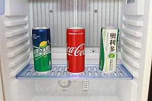 冷蔵庫の中の飲み物は無料！