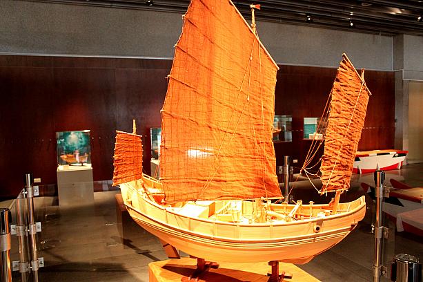 数百年前に使われていた帆船。澎湖生活博物館に展示されています