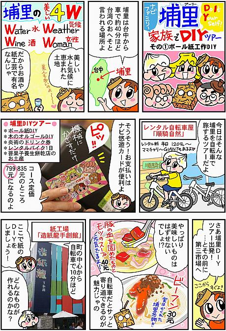 埔里を楽しむ旅byおがたちえ　Part1 紙 体験 DIY 自転車水