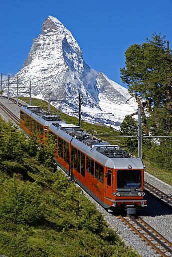 スイスのゴルナーグラート鉄道