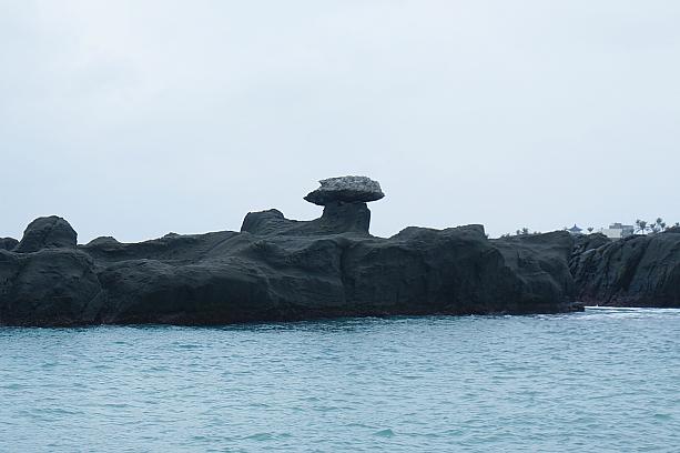 でも、傘のような形をした岩は少し遠いけれど見えましたよ～♪　次は青空の時に訪れたいと思います