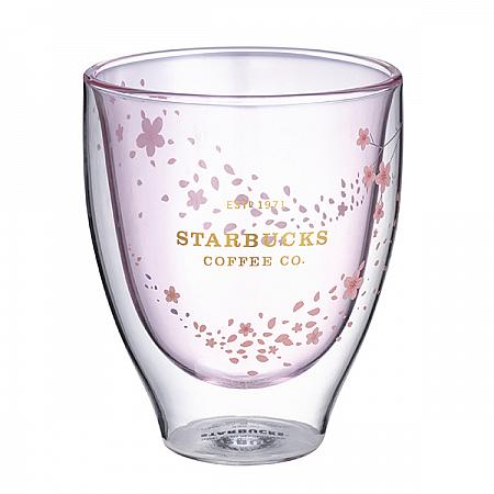 櫻花飛舞雙層玻璃杯750元