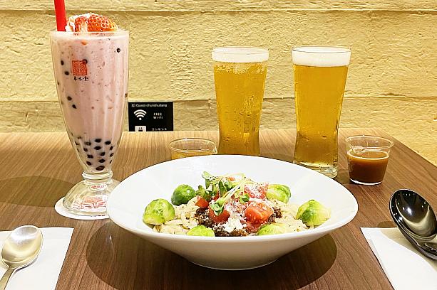 春水堂渋谷マークシティ店限定で、いれたての台湾茶とビールをコラボした『ジャスミンティービール』と『鉄観音ティービール』が出たということで、ナビも行ってきました！