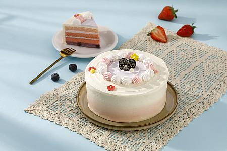 6インチ粉莓莓漸層蛋糕$950