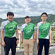 サイクリングルートの意見交換を兼ね、台湾政府から招待されて日本からいらしていた3名は、左からインターナショナルサイクリングガイドの高橋幸博さん、徳島大学の山中英生研究部長、日本国土交通省自転車推進本部の原田洋平さん。とても楽しそうに台湾の方々と交流していらっしゃいました