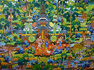 バリ島ヤングアート、有名な画家SOKI先生の作品